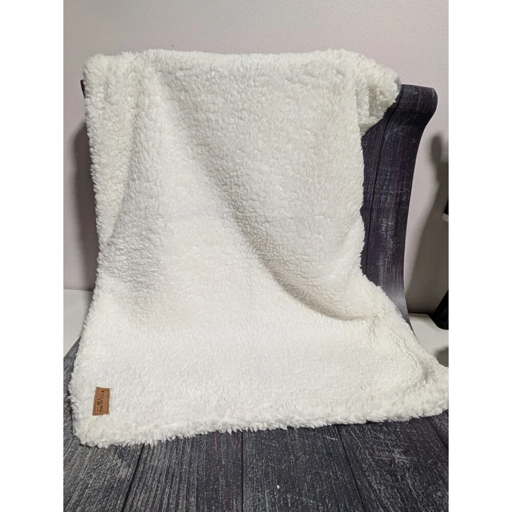 Set Of 2 UGG Koolaburra Gray White Plaid Pillow Cases Faux Shearling Zip 27